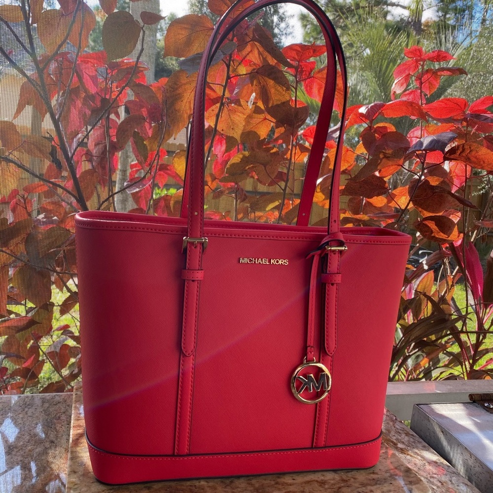 CORAL MICHAEL KORS TOTE BAG